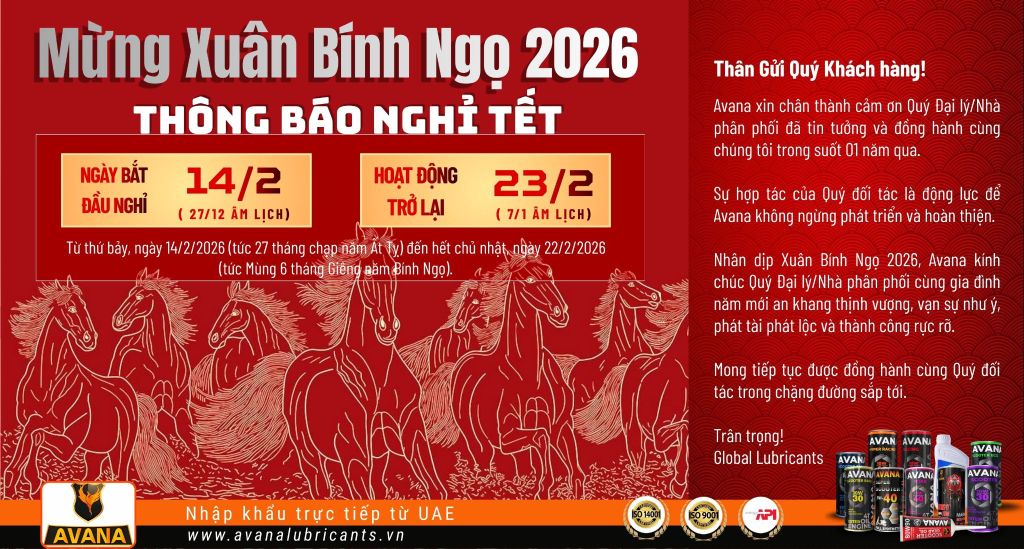 THÔNG BÁO NGHỈ TẾT NGUYÊN ĐÁN XUÂN BÍNH NGỌ 2026