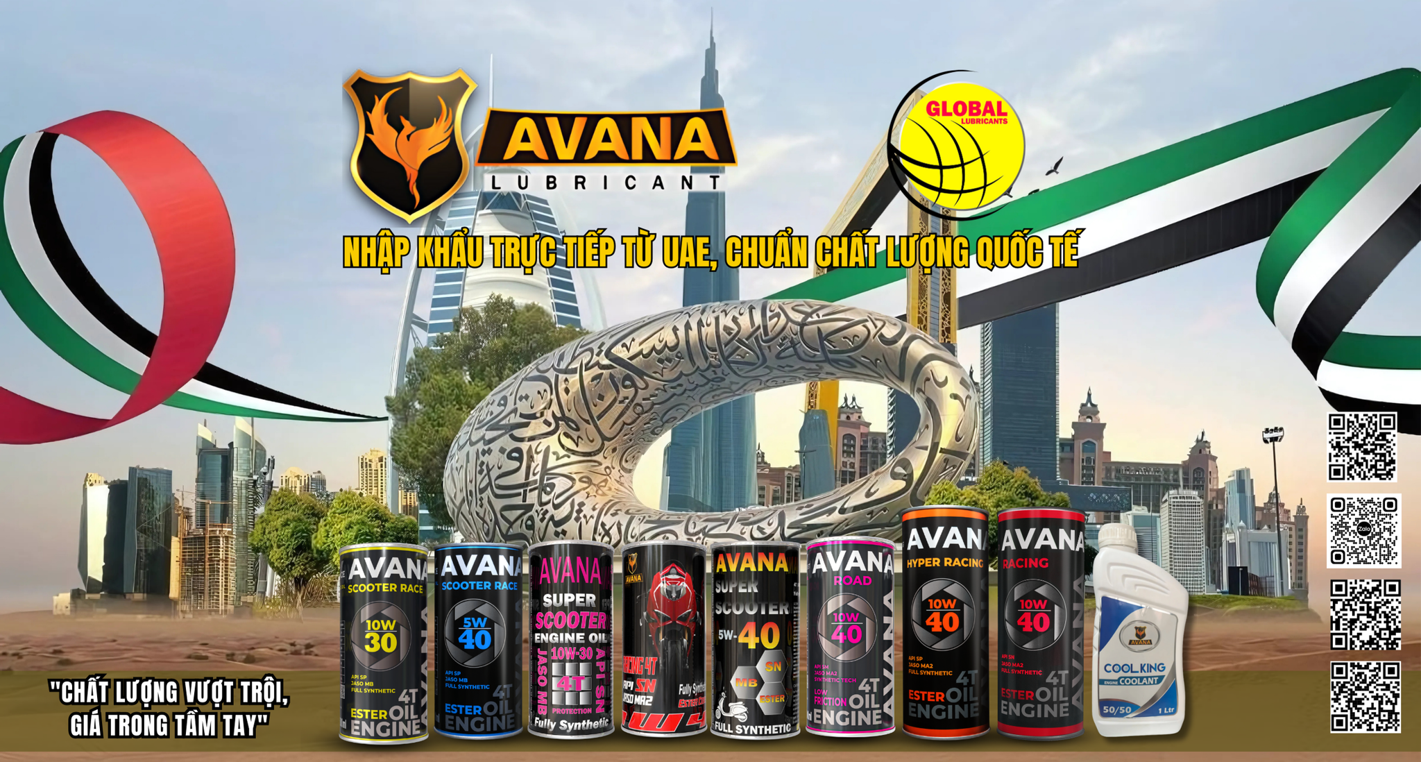 Câu chuyện Global Lubricants & Avana – Hành trình từ UAE đến Việt Nam