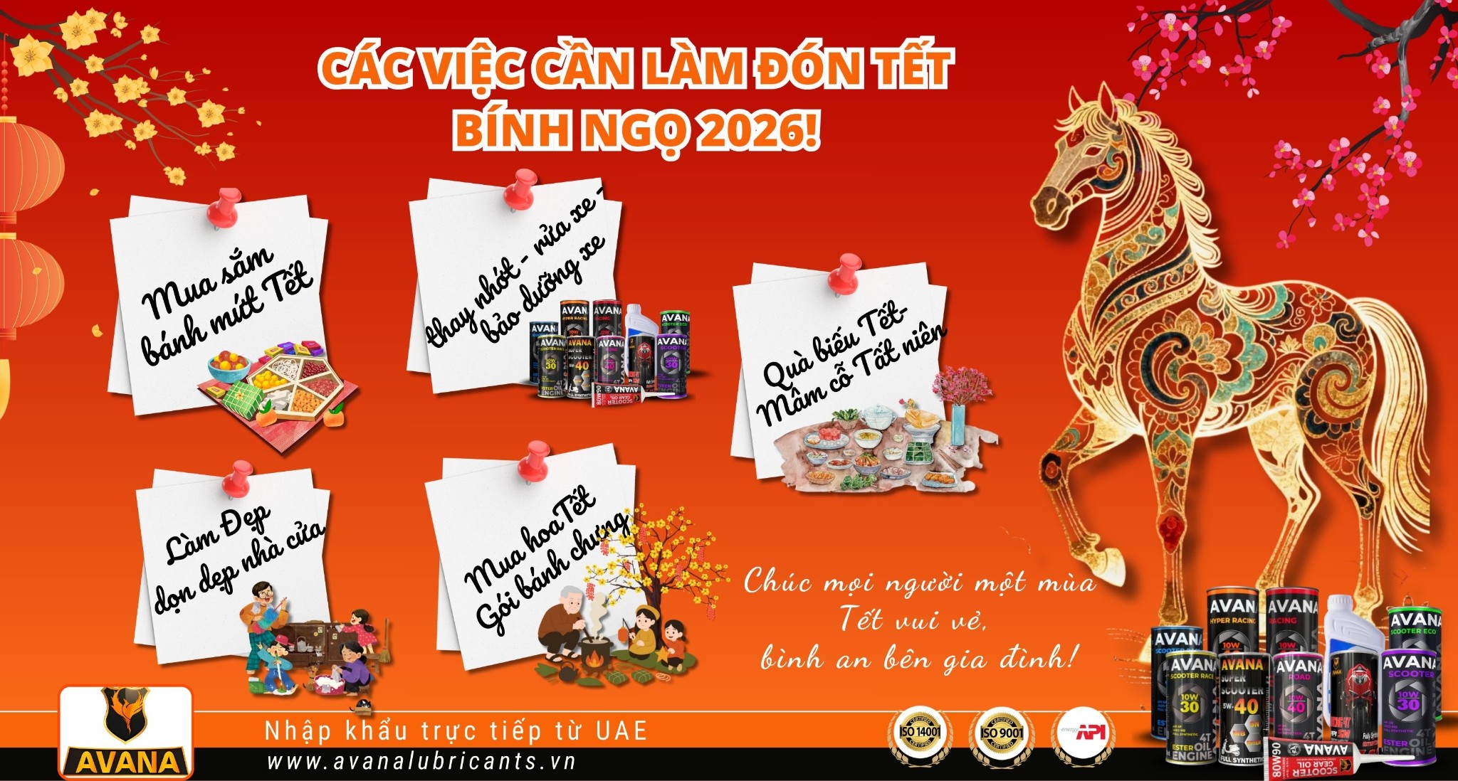 CÙNG AVANA CHECK LIST NHỮNG VIỆC CẦN LÀM TRƯỚC TẾT BÍNH NGỌ 2026