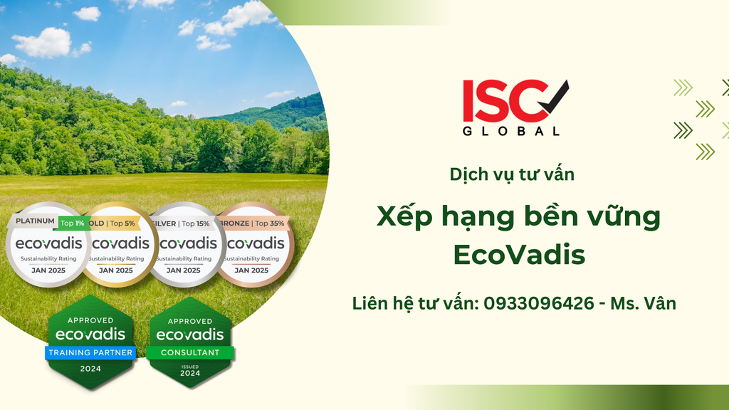 Dịch vụ tư vấn hướng dẫn về EcoVadis - Xếp hạng bền vững toàn cầu