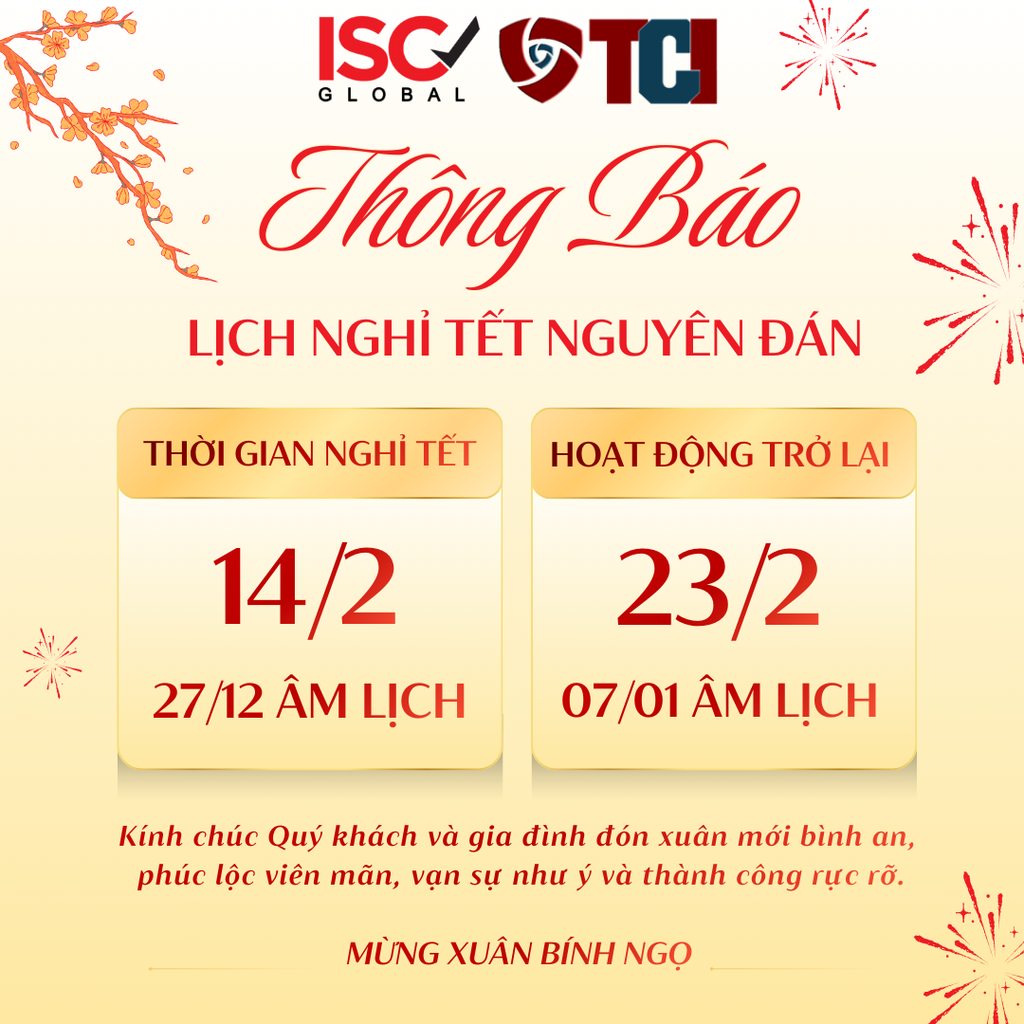 Chúc mừng năm mới 2026- Thông báo lịch nghỉ Tết Nguyên Đán