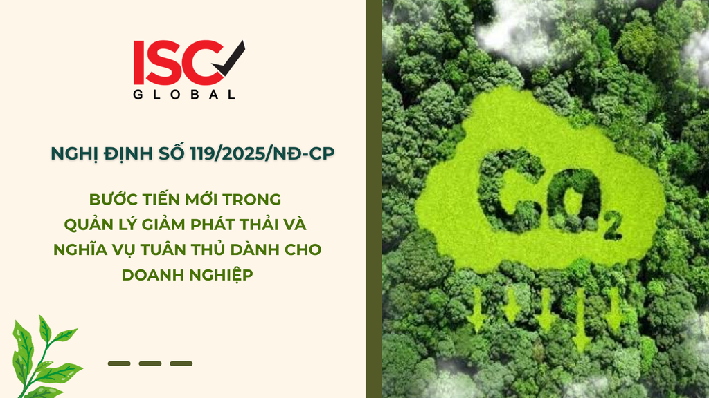 NGHỊ ĐỊNH SỐ 119/2025/NĐ-CP: BƯỚC TIẾN MỚI TRONG QUẢN LÝ GIẢM PHÁT THẢI VÀ NGHĨA VỤ TUÂN THỦ DÀNH CHO DOANH NGHIỆP