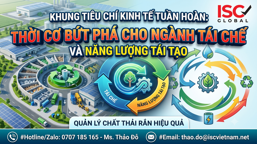 Khung Tiêu Chí Kinh Tế Tuần Hoàn Trong Quản Lý Chất Thải Rắn: Thời Cơ Bứt Phá Cho Ngành Tái Chế Và Năng Lượng Tái Tạo