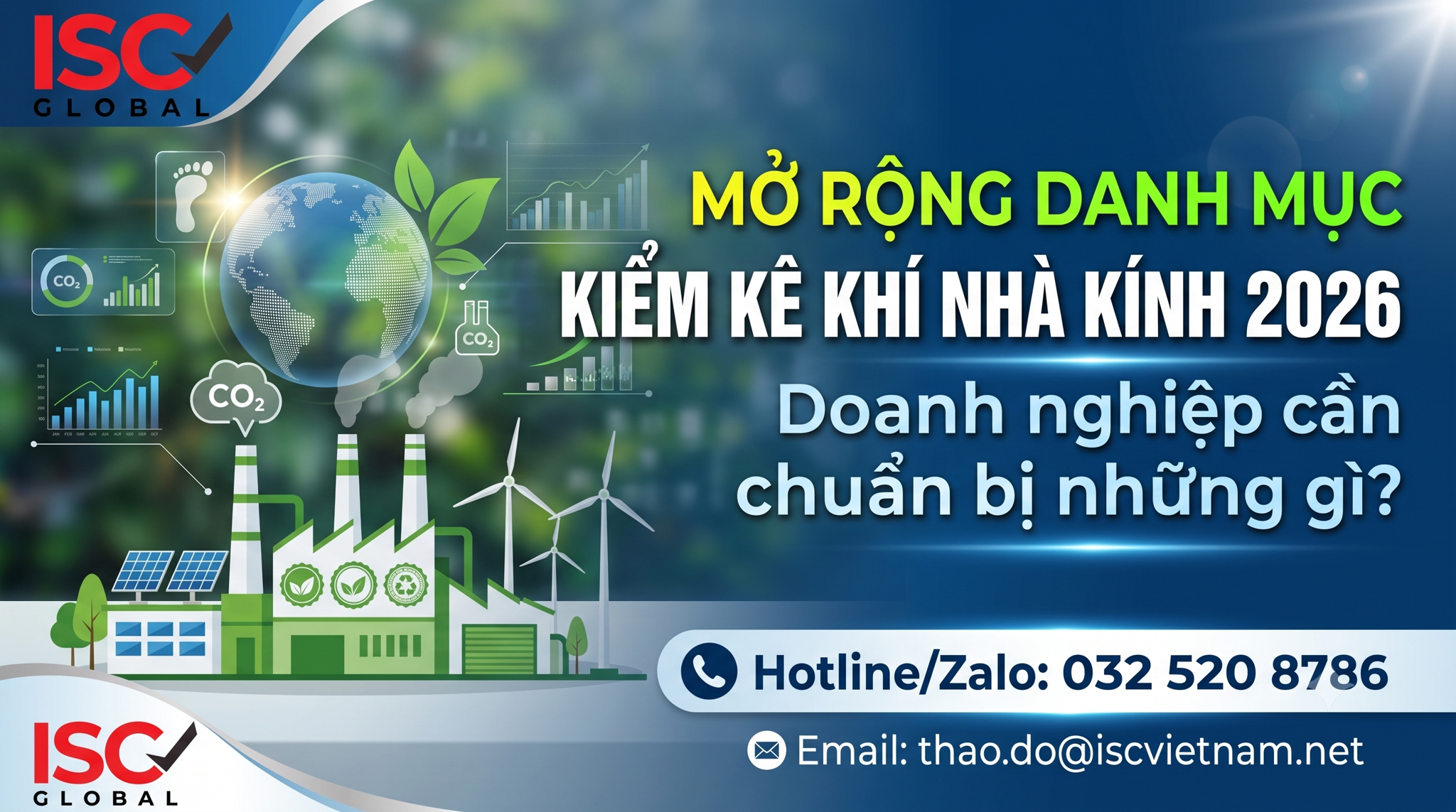 Mở rộng danh mục kiểm kê khí nhà kính 2026: Doanh nghiệp cần chuẩn bị những gì?