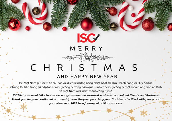 ISC gửi lời chúc mừng Quý khách hàng và đối tác một Giáng sinh an lành hạnh phúc, một năm mới tràn đầy năng lượng và thành công!