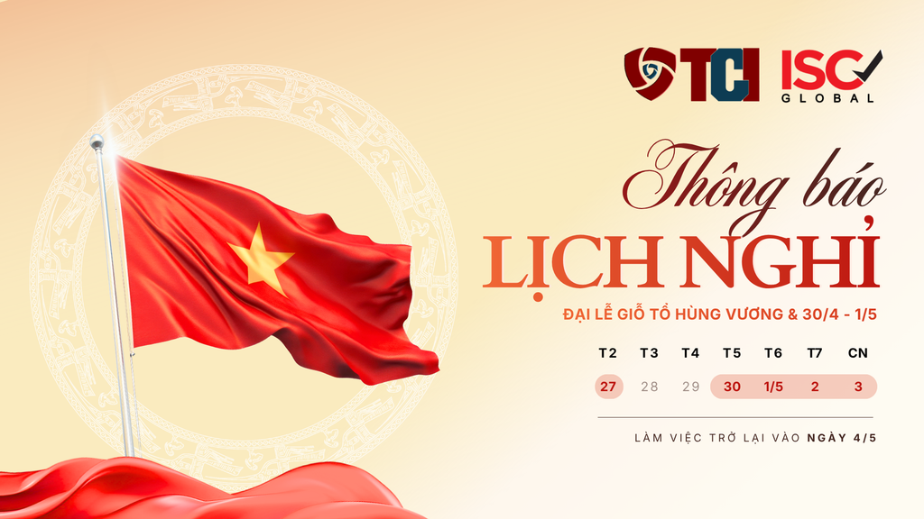 Thông báo lịch nghỉ lễ 30/4 và 1/5