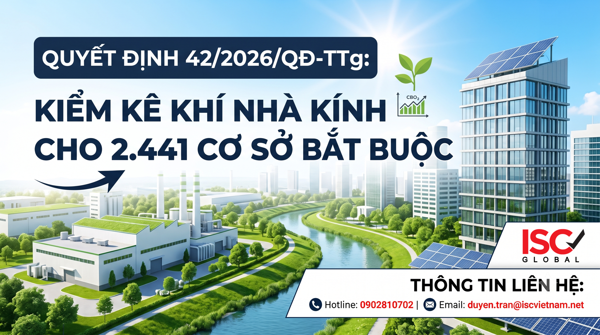 QUYẾT ĐỊNH 42/2026/QĐ-TTG: DANH SÁCH 2.441 CƠ SỞ BẮT BUỘC KIỂM KÊ KHÍ NHÀ KÍNH VÀ GIẢI PHÁP THỰC THI TOÀN DIỆN