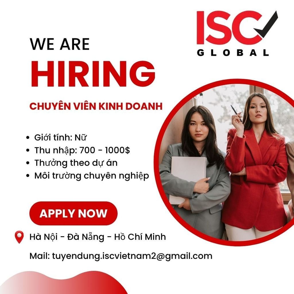 TUYỂN DỤNG: CHUYÊN VIÊN KINH DOANH (NỮ)