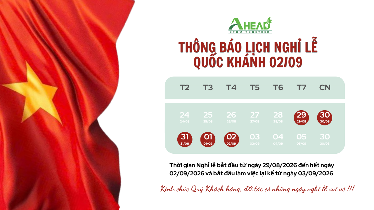 THÔNG BÁO LỊCH NGHỈ LỄ QUỐC KHÁNH 02/09 NĂM 2026