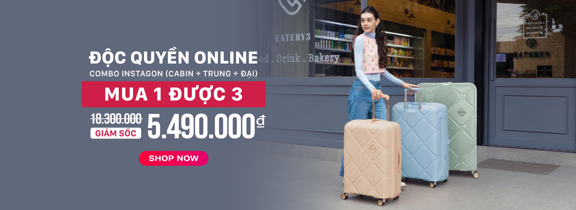 Combo 3 size vali Instagon GT