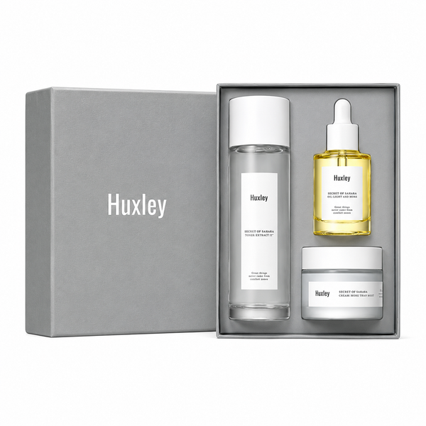 HUXLEY – Bí Quyết Chăm Da Từ Dầu Hạt Xương Rồng Sahara