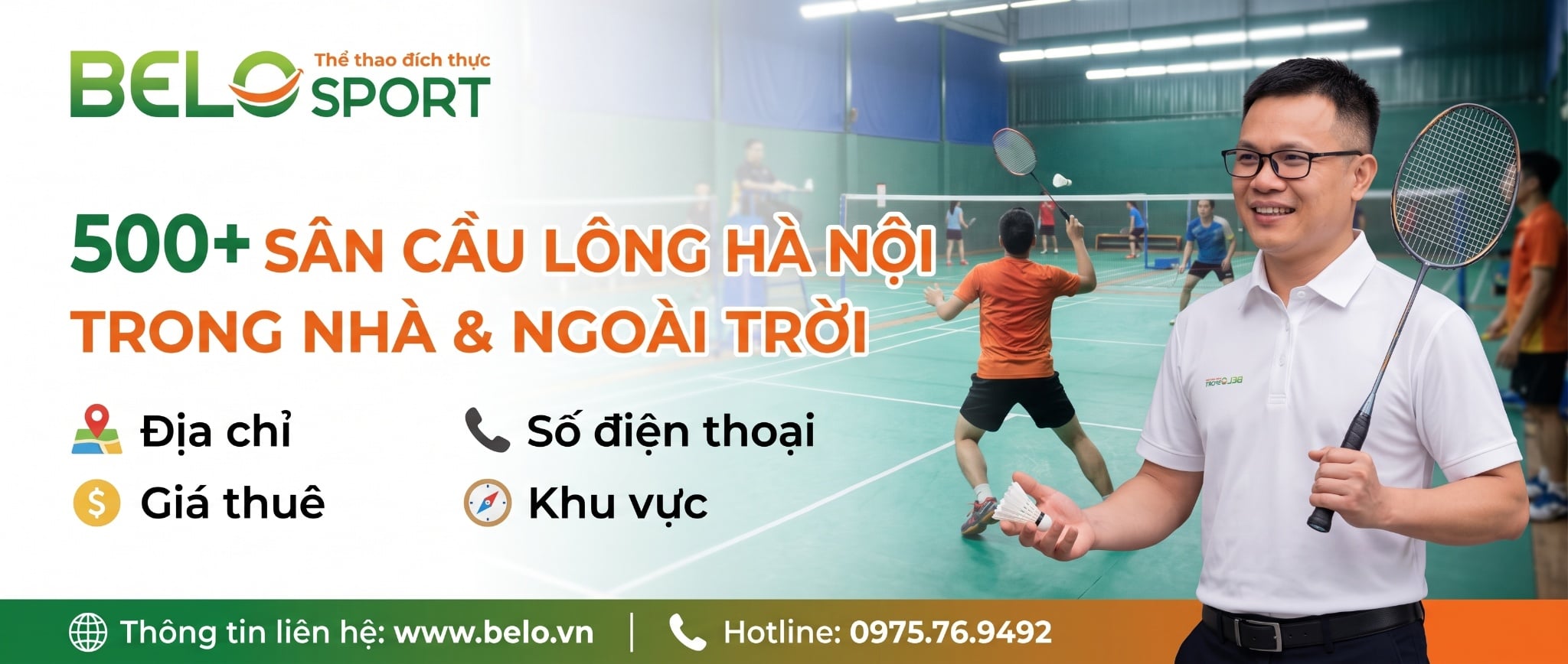 500+ sân cầu lông Hà Nội trong nhà & ngoài trời – địa chỉ, số điện thoại, giá thuê và khu vực