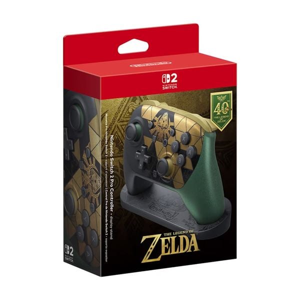 Nintendo Switch 2 Pro Controller The Legend of Zelda 40th Anniversary Edition 1 kèm chân đế