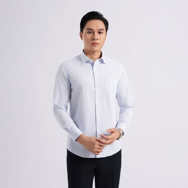Áo sơ mi dài tay kẻ&nbsp;lịch lãm trong mọi phong cách