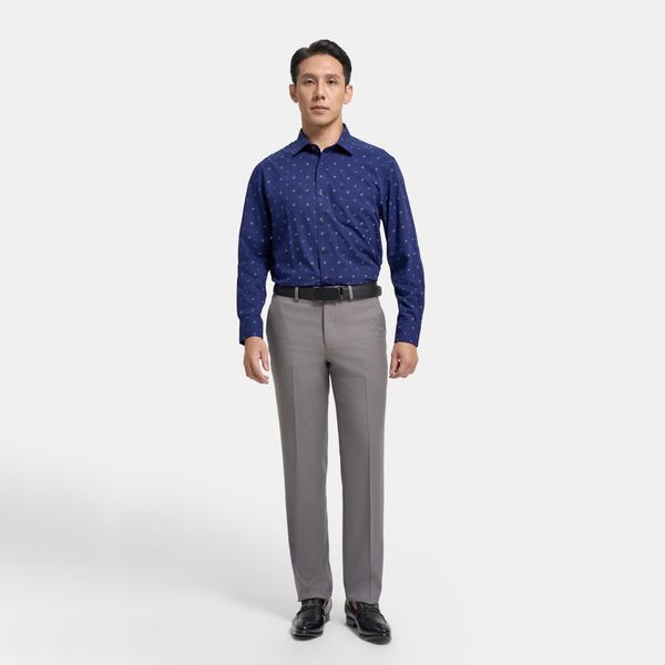 Áo sơ mi dài tay regular hoạ tiết&nbsp;có thể phối cùng với nhiều outfit