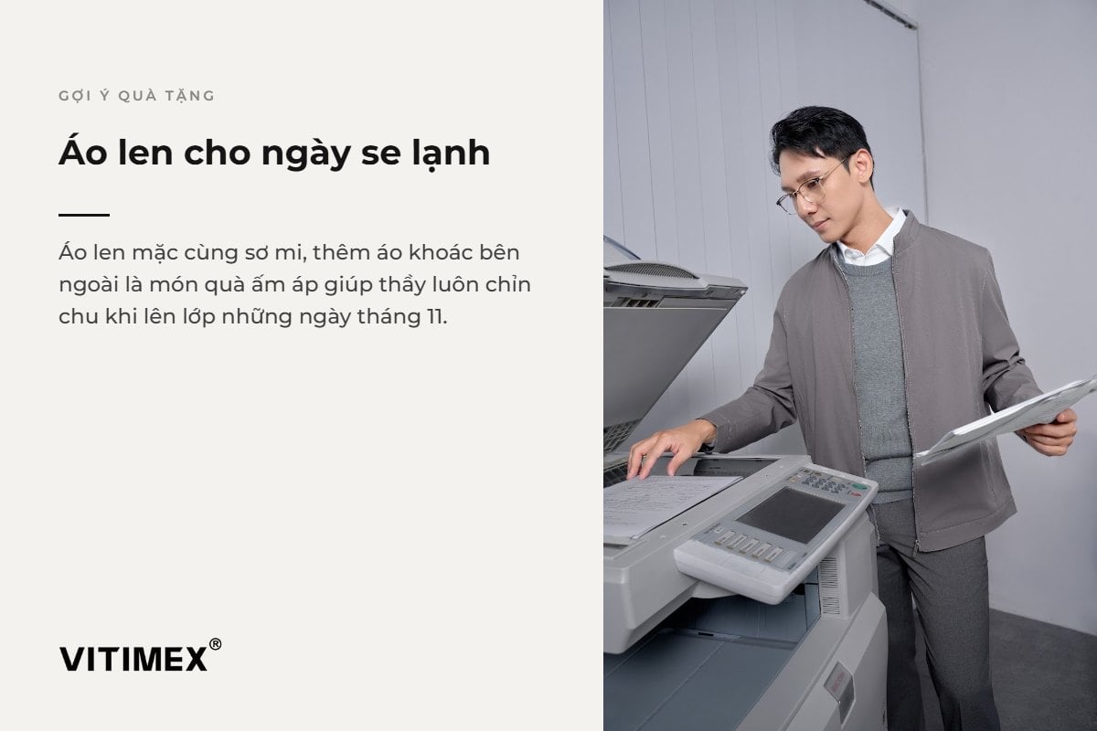 Quà tặng thầy giáo ý nghĩa: áo len nam
