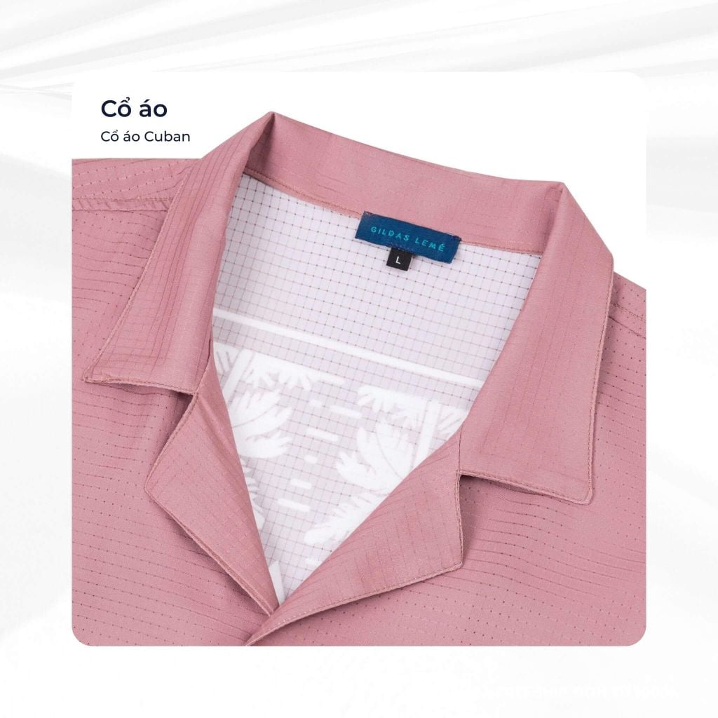 cổ áo sơ mi pink paradise
