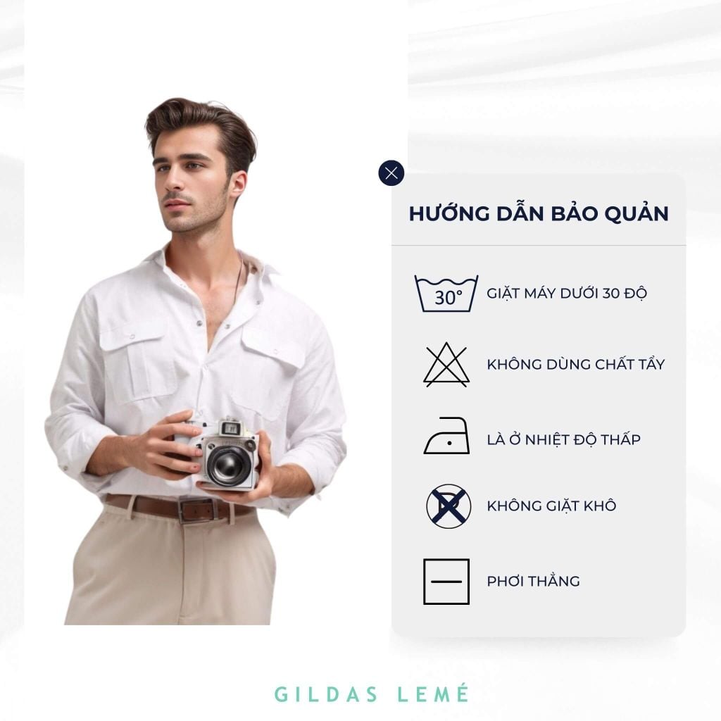 hướng dẫn bảo quản áo sơ mi safari