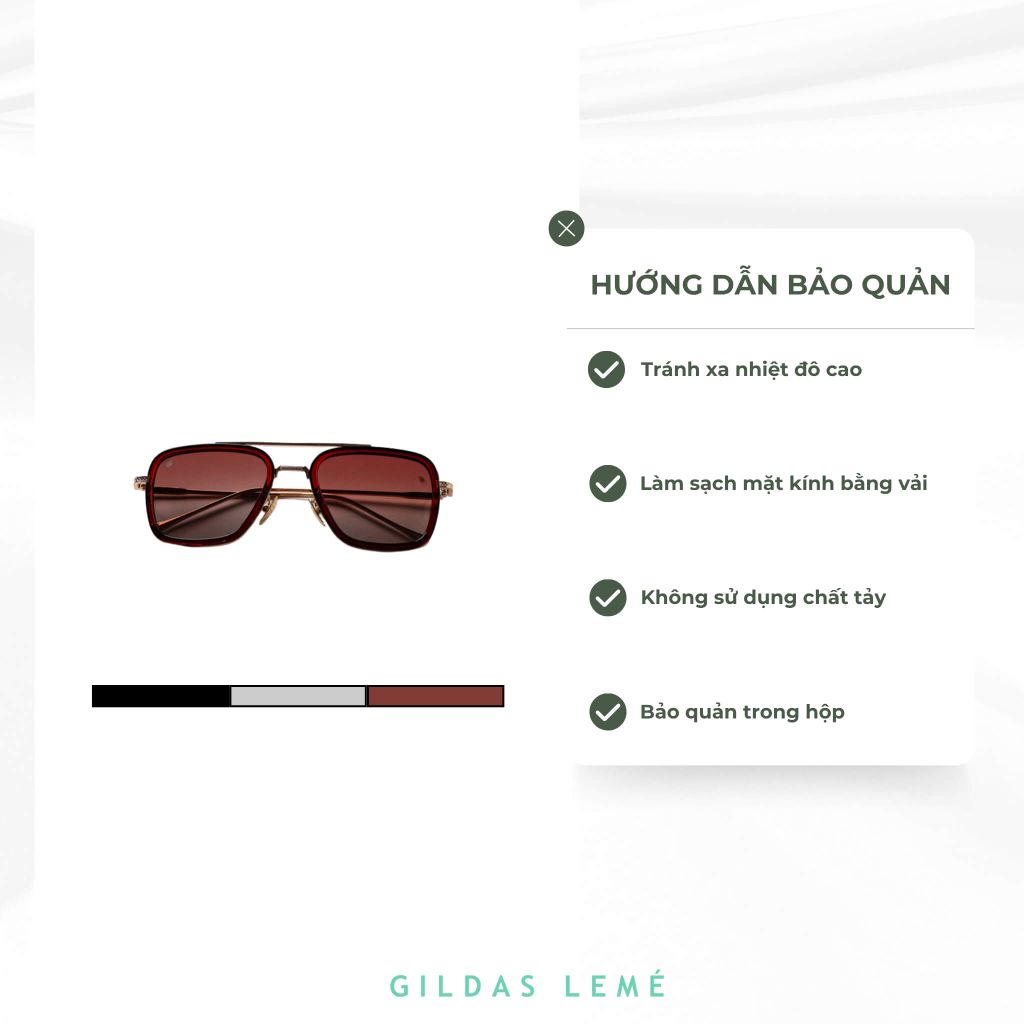 hướng dẫn bảo quản Kính mát metal