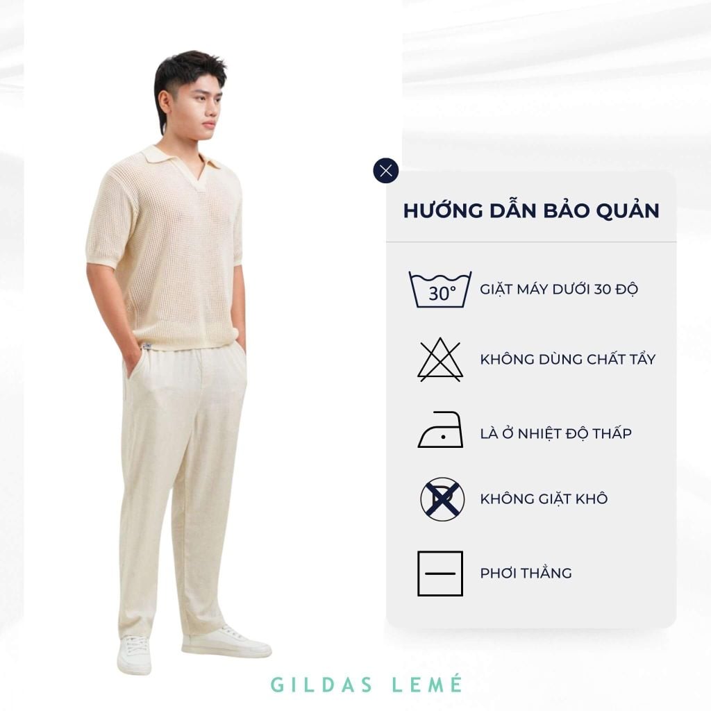 hướng dẫn bảo quản quần dài linen beach