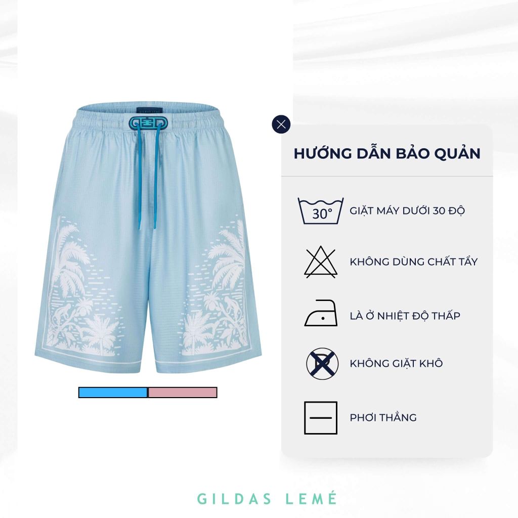 mô tả hướng dẫn bảo quản quần short nam Pink Paradise