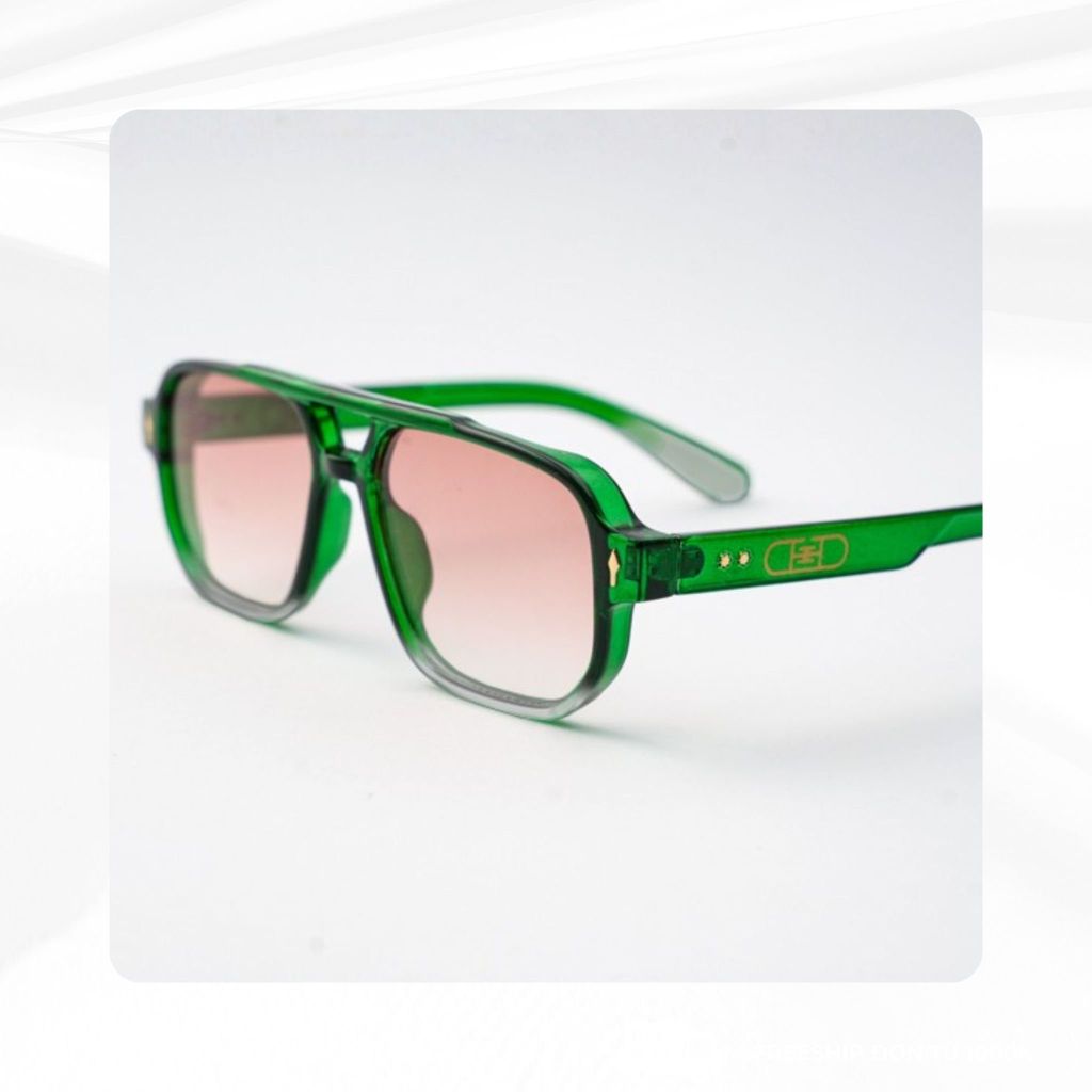 kính mát acetate xanh oliu