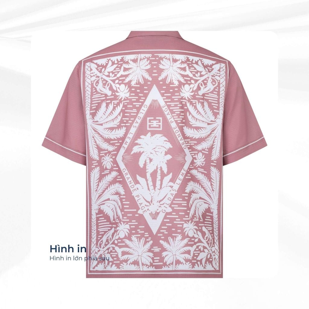Mặt sau áo sơ mi pink paradise