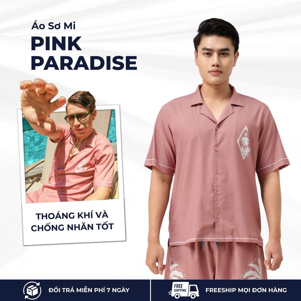 Mô tả áo sơ mi pink paradise