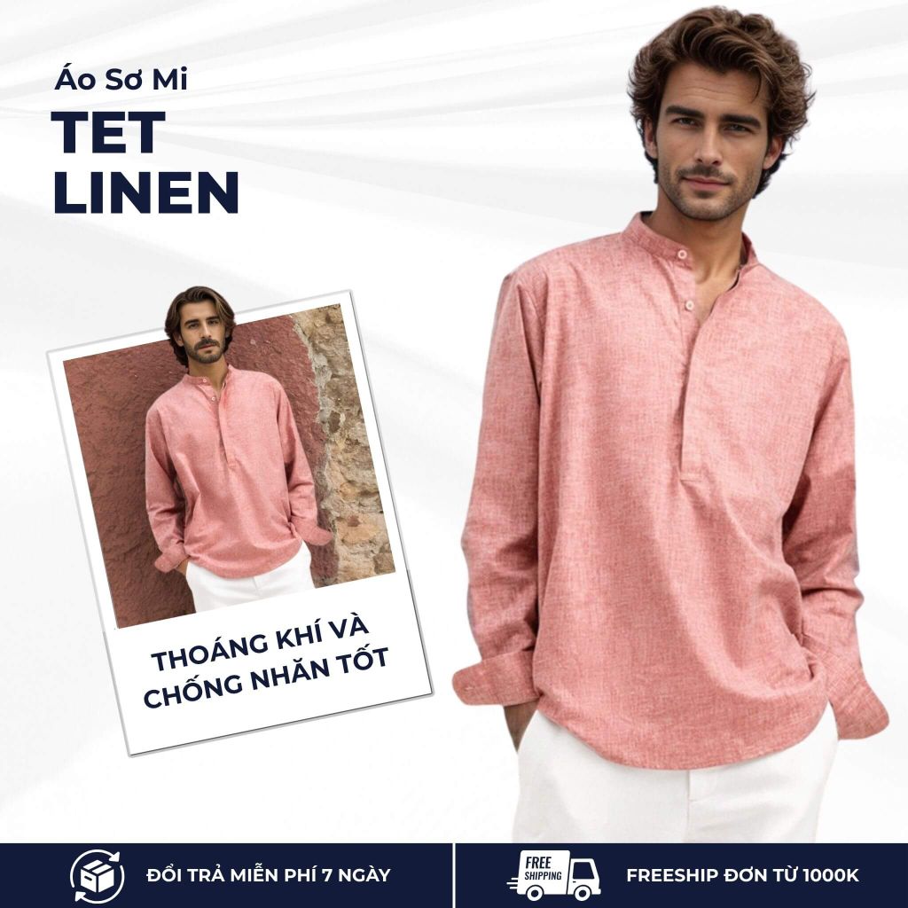 mô tả áo sơ mi tết linen