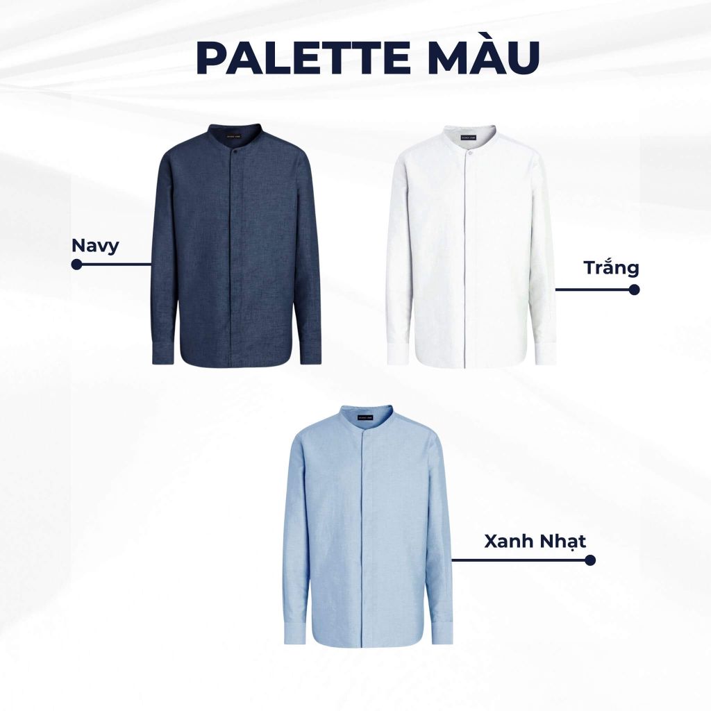 mô tả bảng màu áo sơ mi luxurious linen