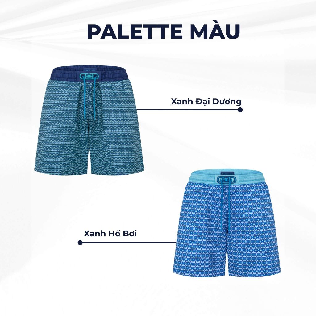mô tả bảng màu quần bơi monogram