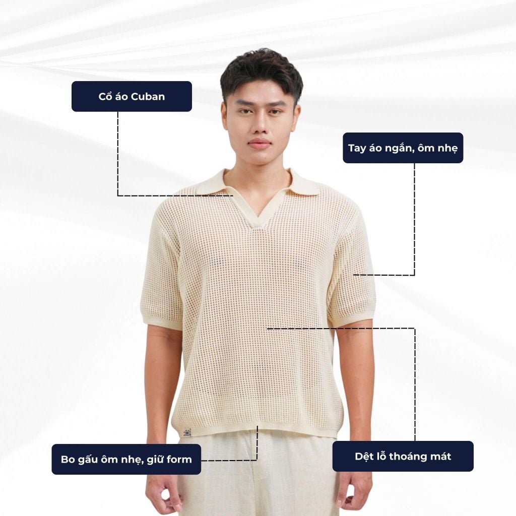 mô tả chi tiết áo polo palma