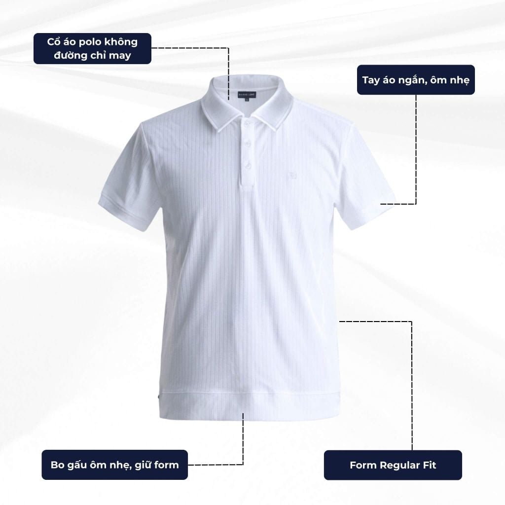 mô tả chi tiết áo polo gassin