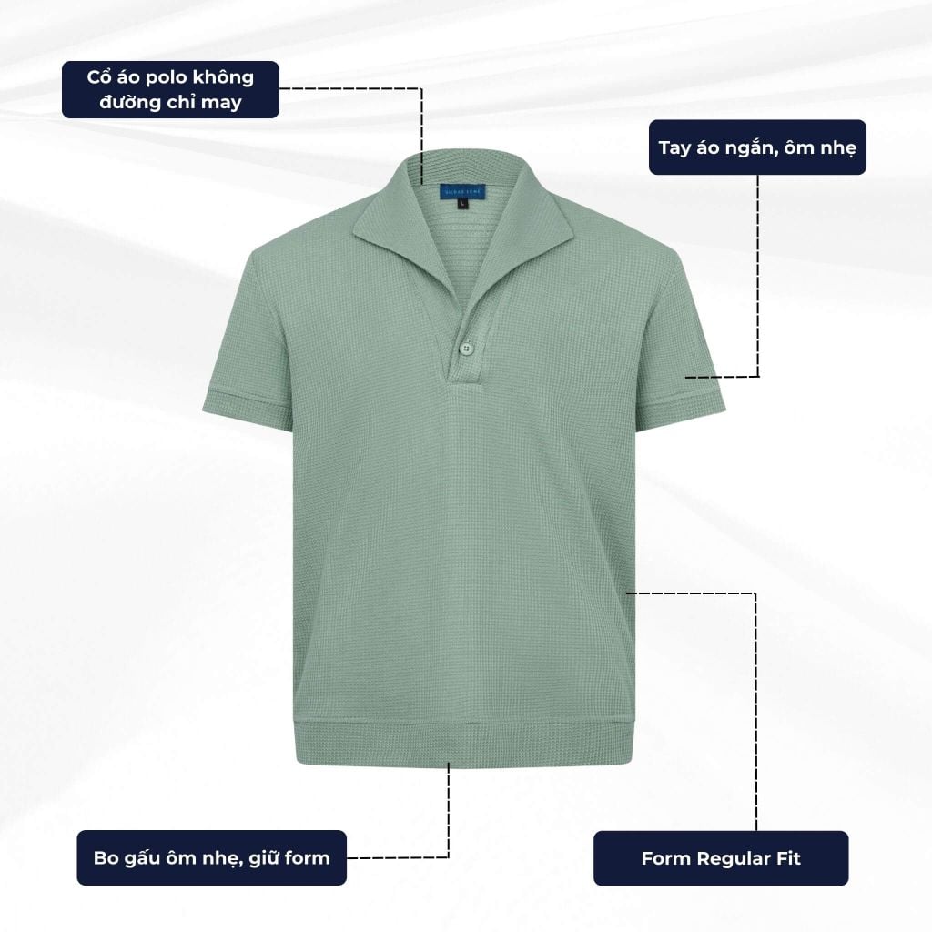 mô tả chi tiết áo polo palma