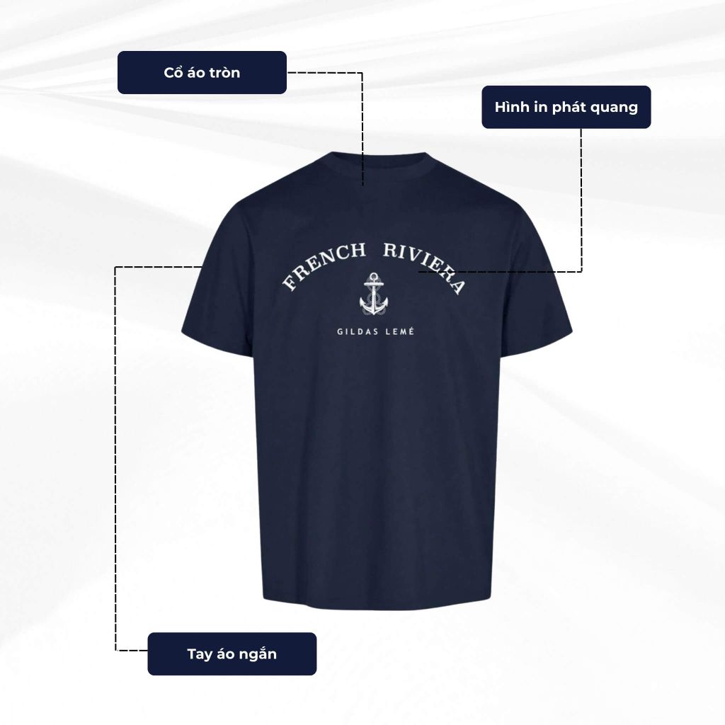 mô tả chi tiết áo thun french riviera