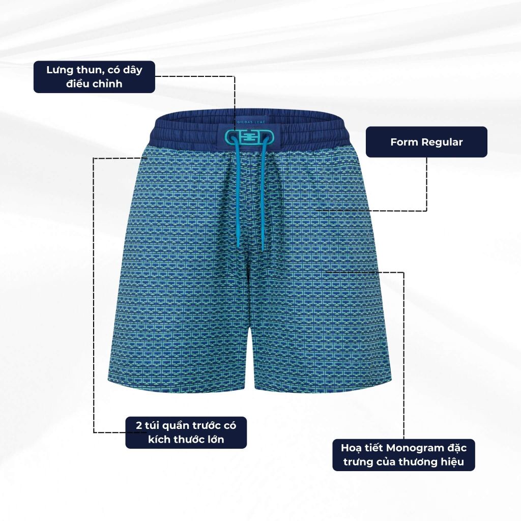 mô tả chi tiết quần bơi monogram