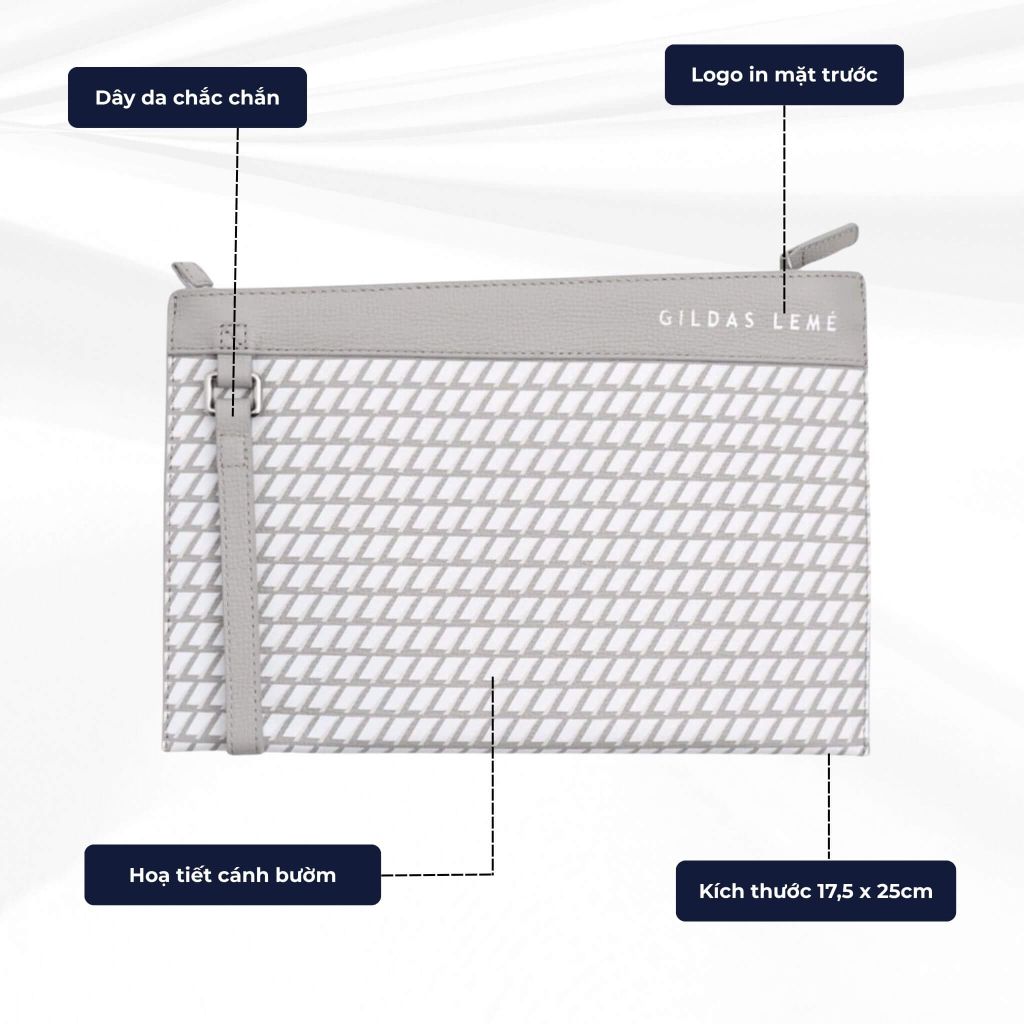 chi tiết ví cầm tay