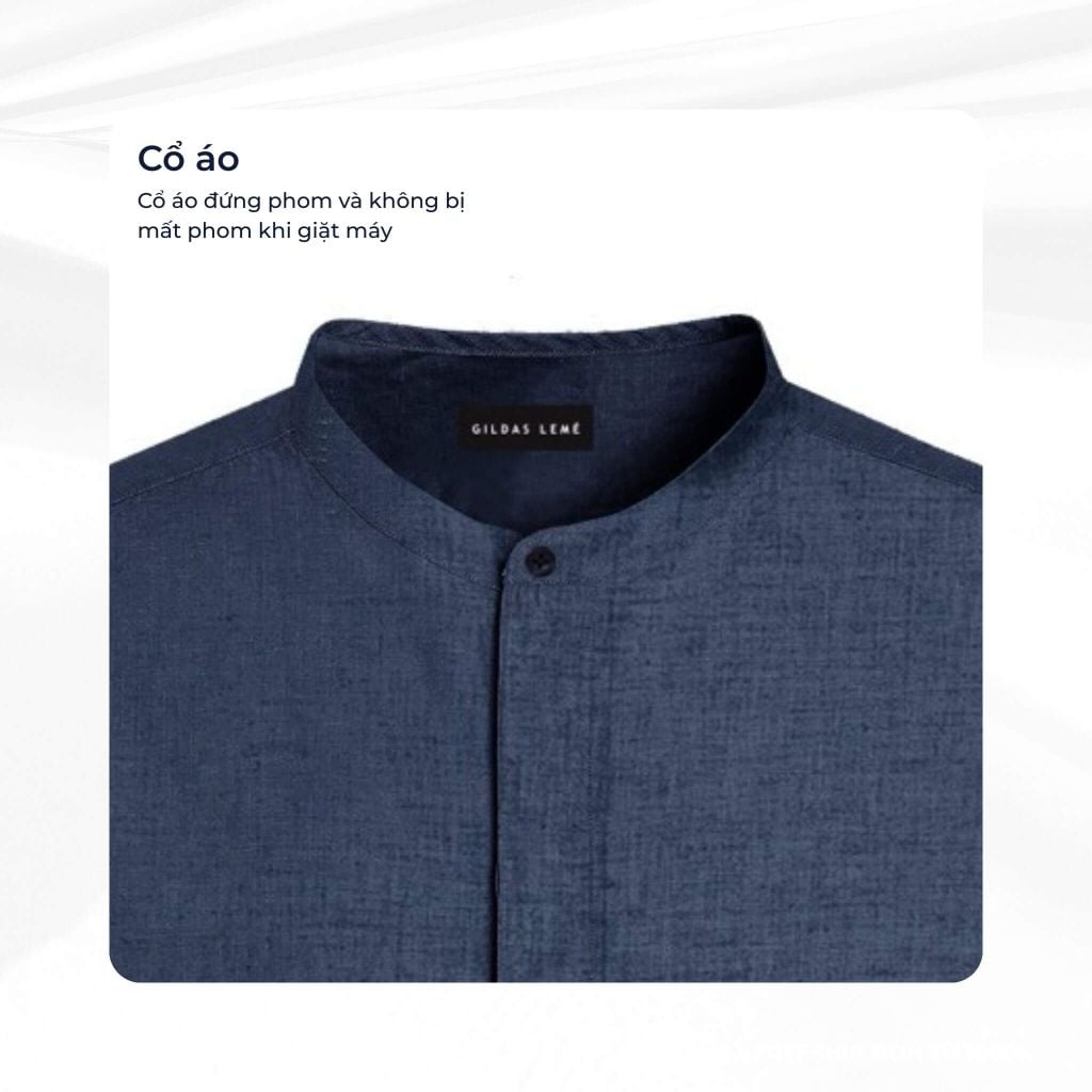 mô tả cổ áo sơ mi luxurious linen