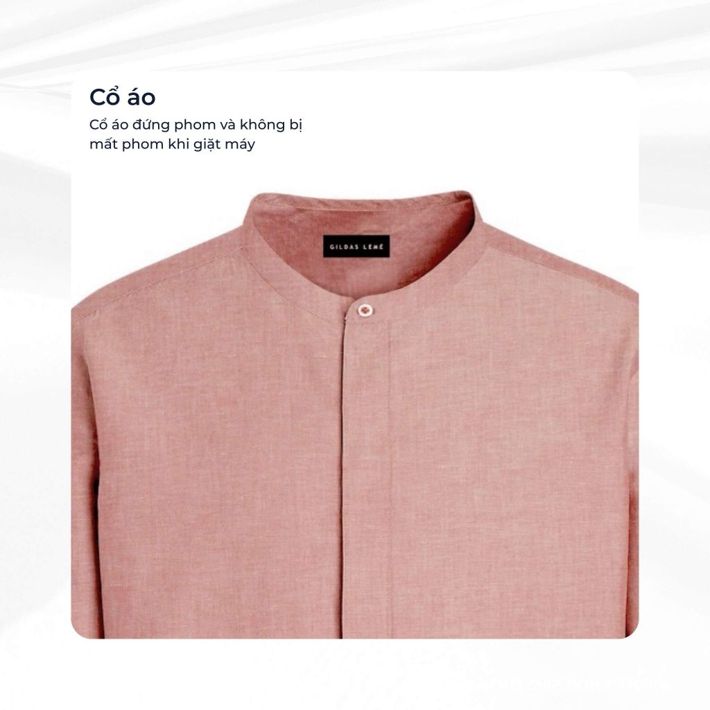 mô tả cổ áo sơ mi tết linen
