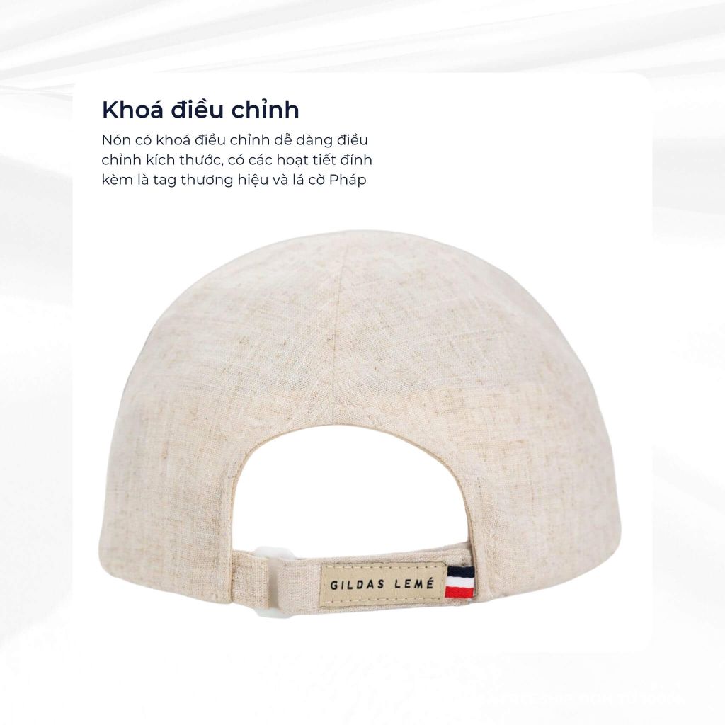 Mô tả khoá điều chỉnh mũ lưỡi trai linen