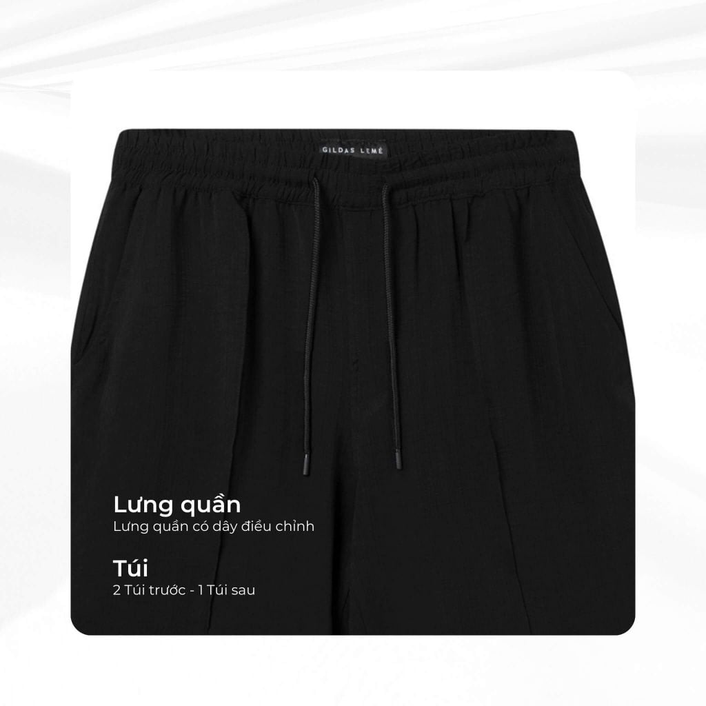 mô tả lưng và túi quần short mistral