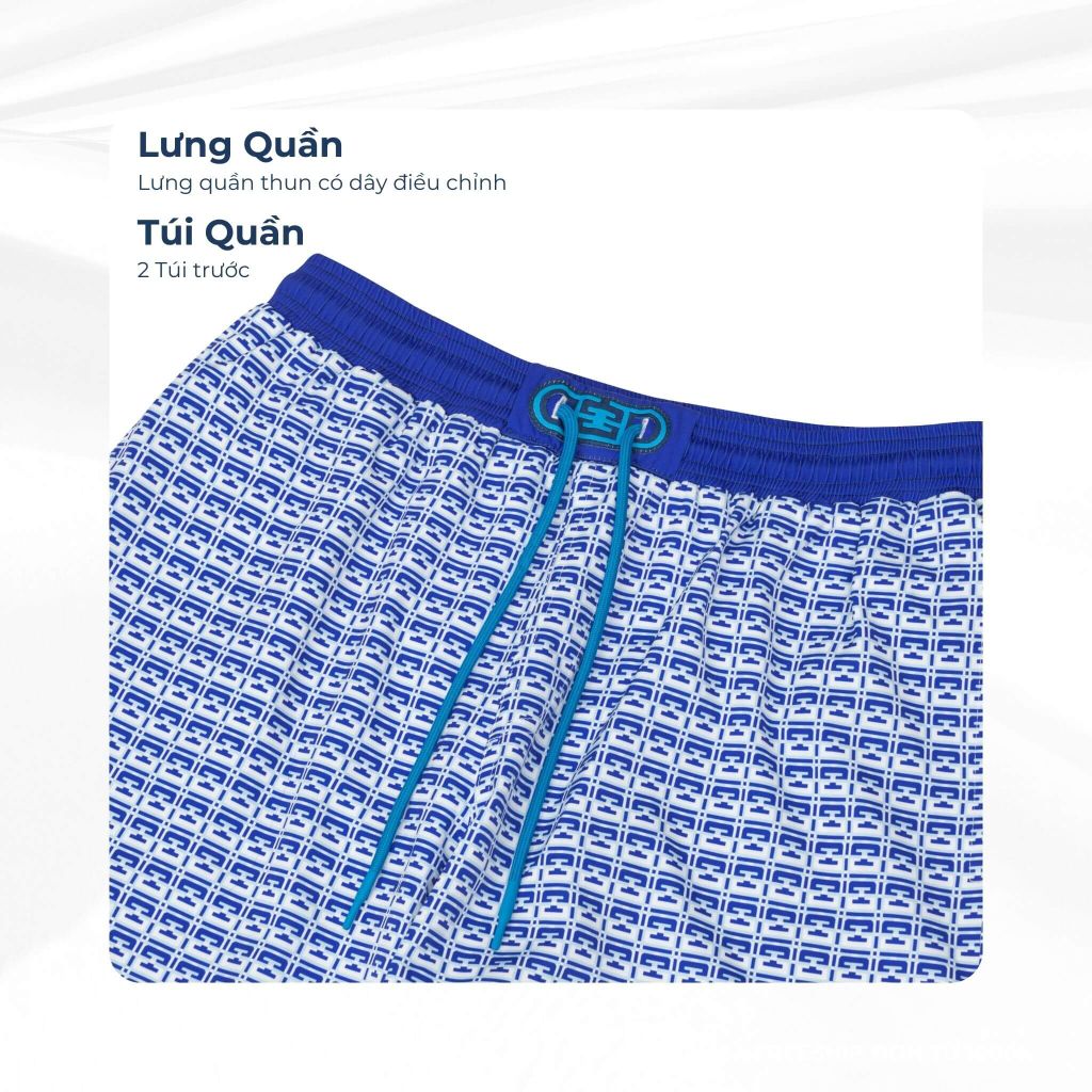 mô tả lưng quần bơi monogram