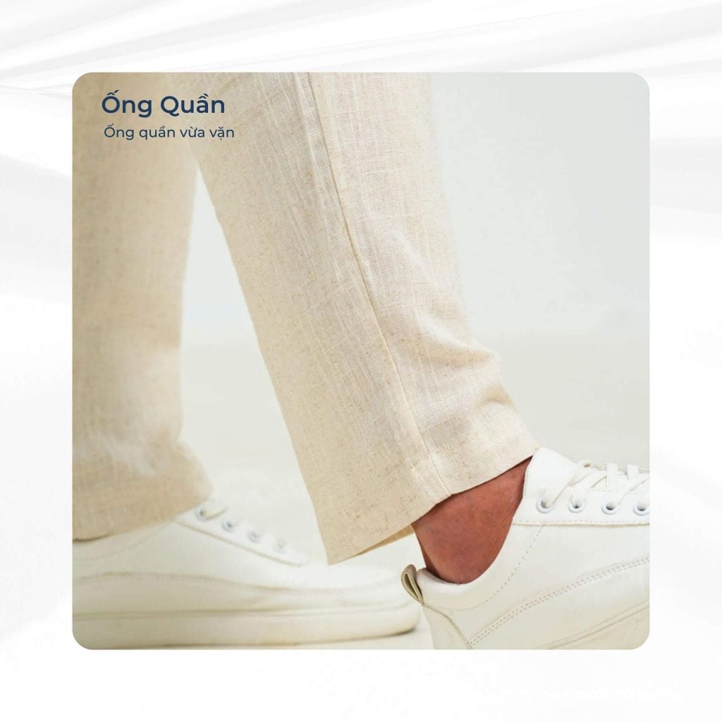 mô tả ống quần dài linen beach