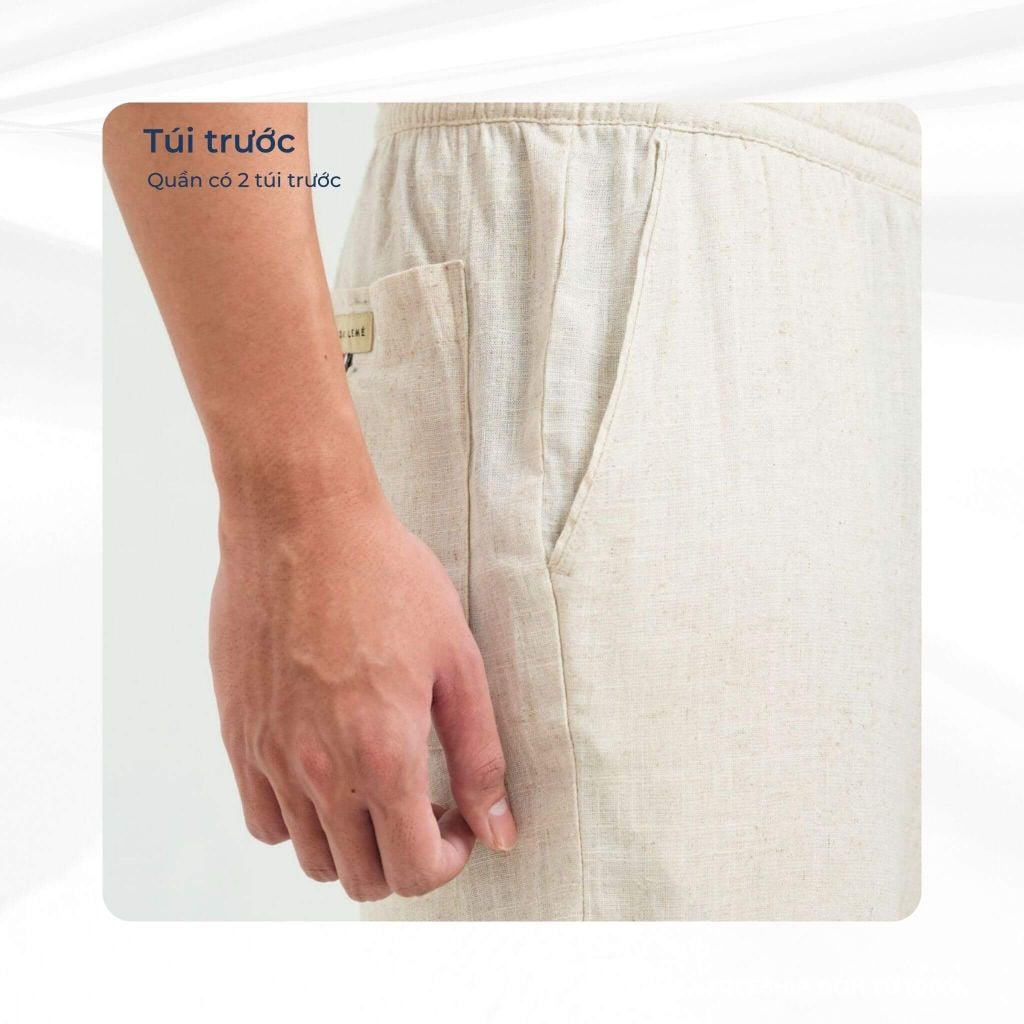 mô tả túi quần dài linen beach