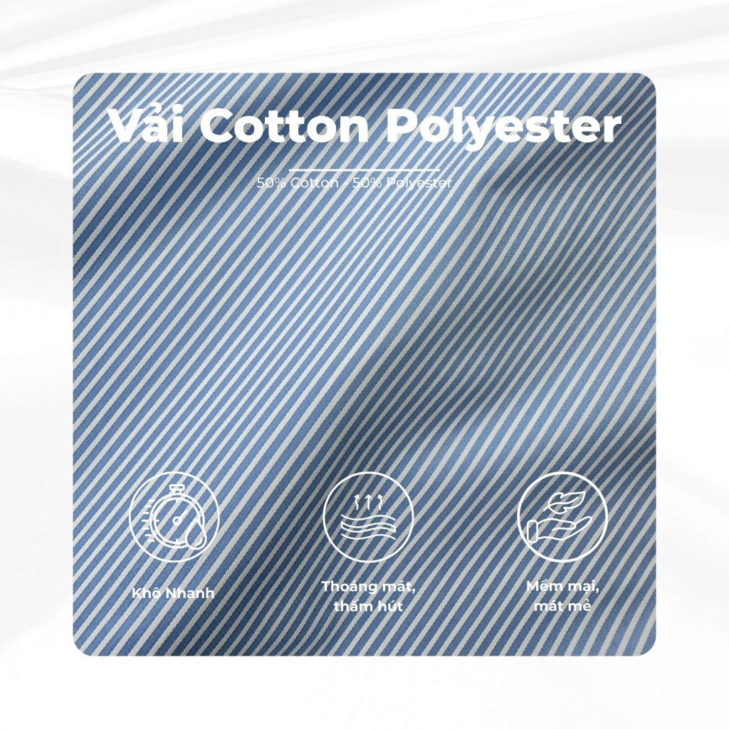 Mô tả vải áo sơ mi kẻ sọc Striped Riviera