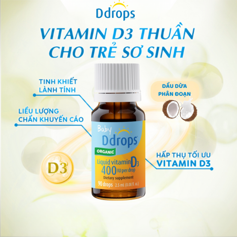 Vitamin D3 thuần là gì? Tại sao trẻ sơ sinh cần bổ sung ngay từ đầu?