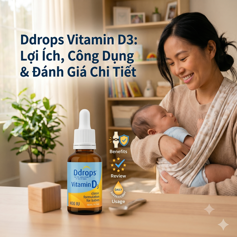 Ddrops Vitamin D3 - Lợi Ích, Công Dụng & Đánh Giá Chi Tiết 2026