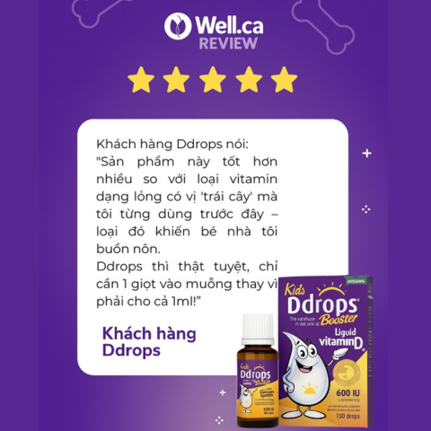 Review Ddrops D3 600IU: Giải pháp bổ sung Vitamin D3 tiện lợi cho trẻ