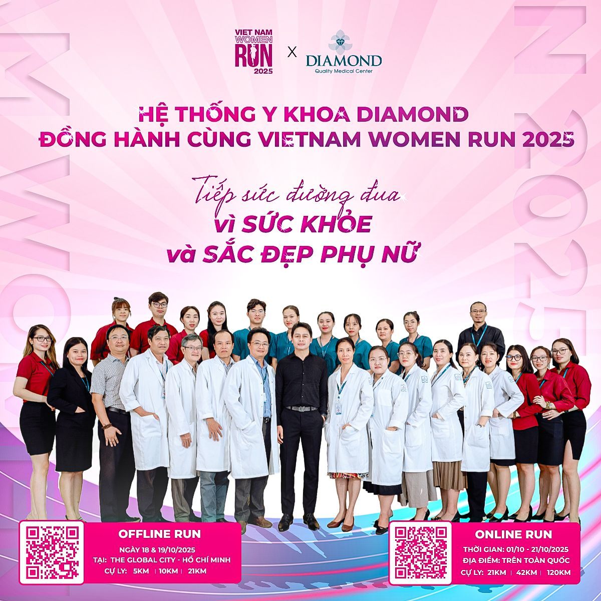 HỆ THỐNG Y KHOA DIAMOND – ĐỐI TÁC Y TẾ ĐỒNG HÀNH CÙNG VIETNAM WOMEN RUN 2025