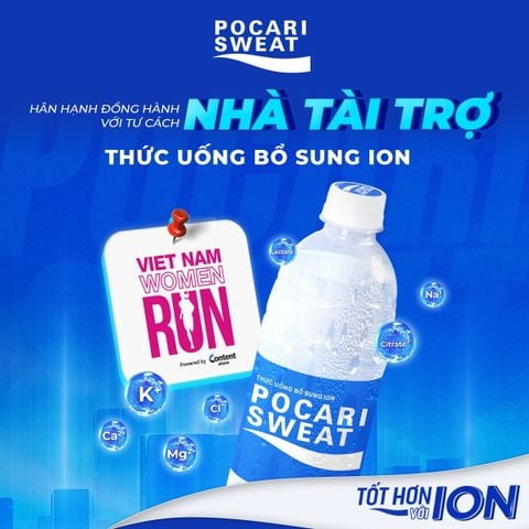 POCARI SWEAT HÂN HẠNH LÀ NHÀ TÀI TRỢ ĐỘC QUYỀN THỨC UỐNG BỔ SUNG ION TẠI VIETNAM WOMEN RUN 2025! [ENGLISH BELOW]